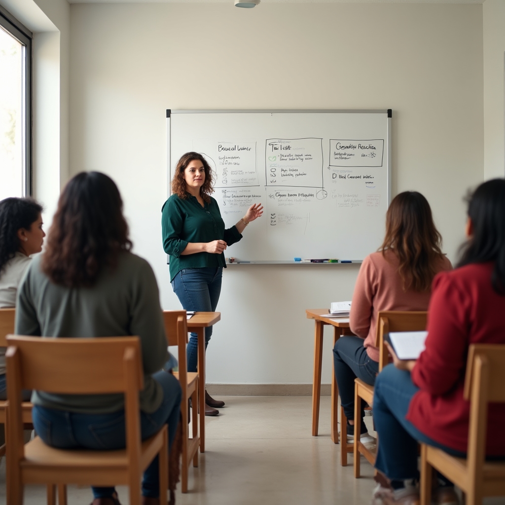 Women attending a household finance education session